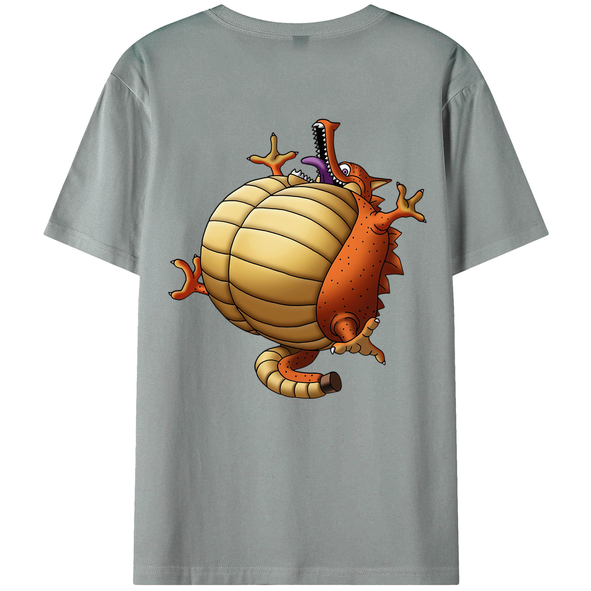（画像用） ドラゴンクエスト Doragon Kuesuto Dragon Quest 綿100％ メンズ半袖Tシャツ（バックプリント） 通気性